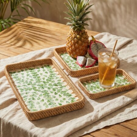 PALMA 3’LÜ BAMBU SUNUM TEPSİ SETİ