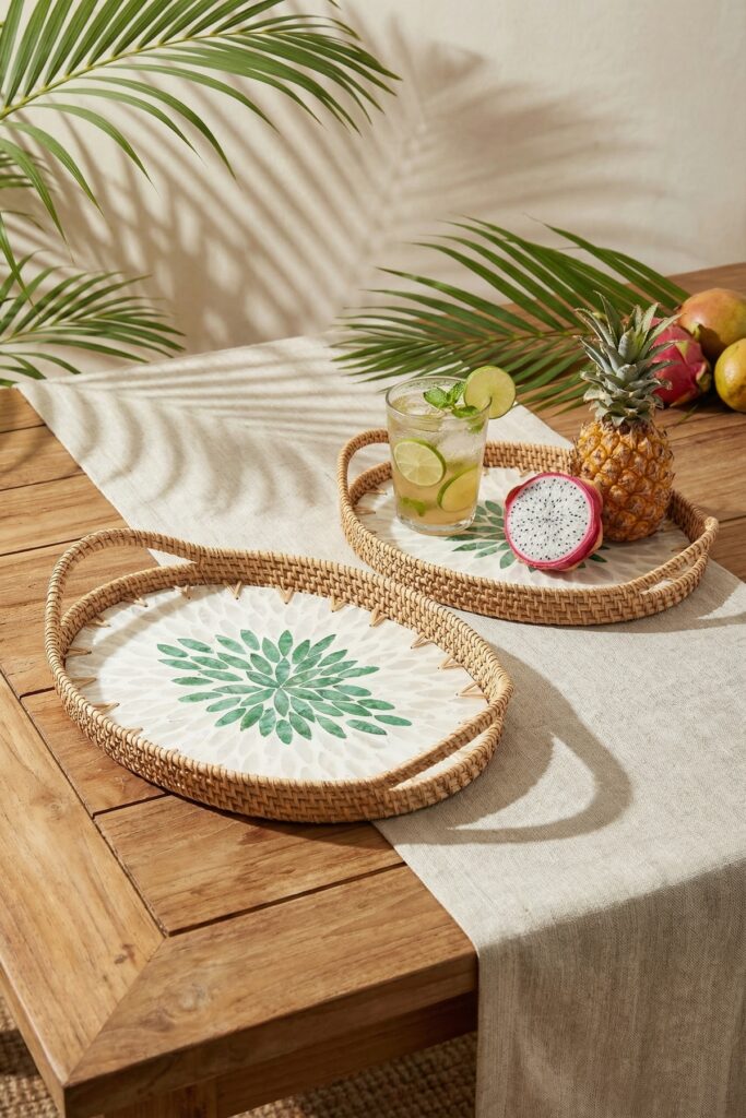 PALMA OVAL BAMBU SUNUM TEPSİ SETİ