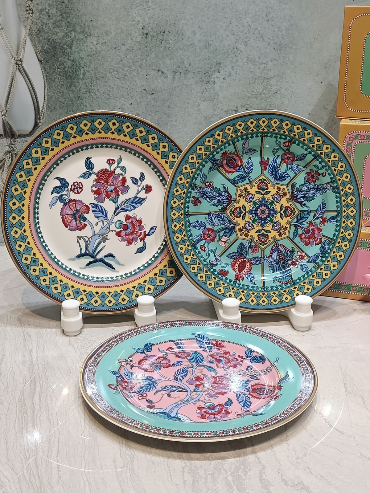 FLOWER OF PORSELEN DESENLİ 6LI PASTA TABAK