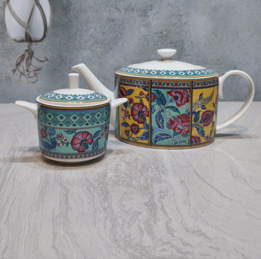 FLOWER OF PORSELEN DEMLİK+ŞEKERLİK