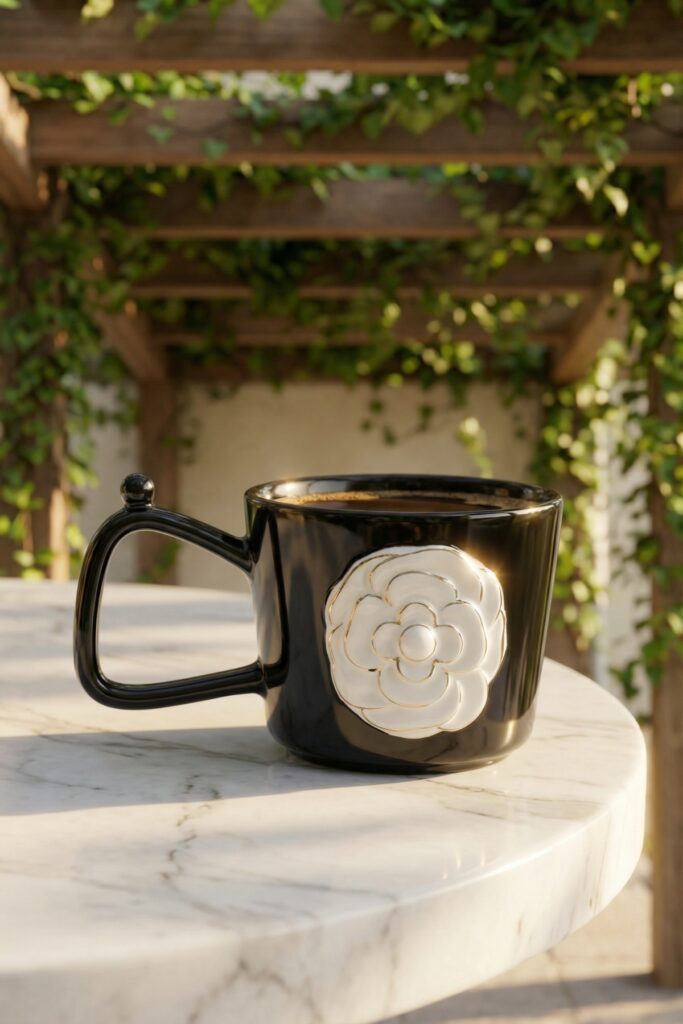 PORSELEN KUPA SİYAH - 230 ML