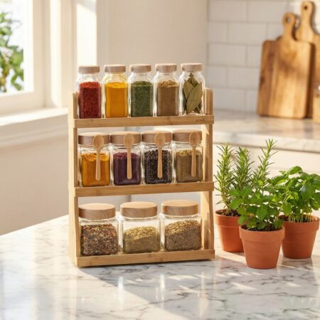 12 LİBAMBU STANDLI CAM BAHARATLIK — ikinci görsel