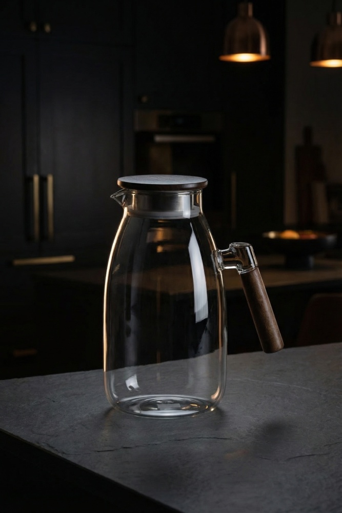 AKASYA KAPAKLI CAM SÜRAHİ - 2200 ML