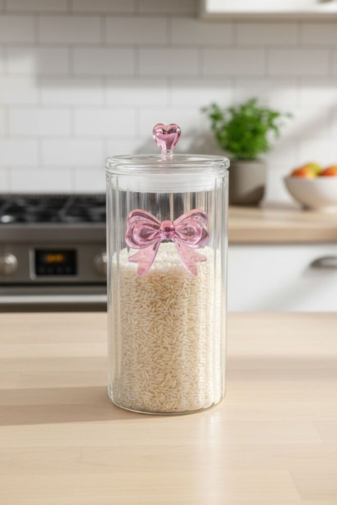 ŞEFFAF CAM FİYONK DETAYLI KAVANOZ 1800 ML – CONTALI KAPAKLI BÜYÜK BOY SAKLAMA KABI (24X11 CM)