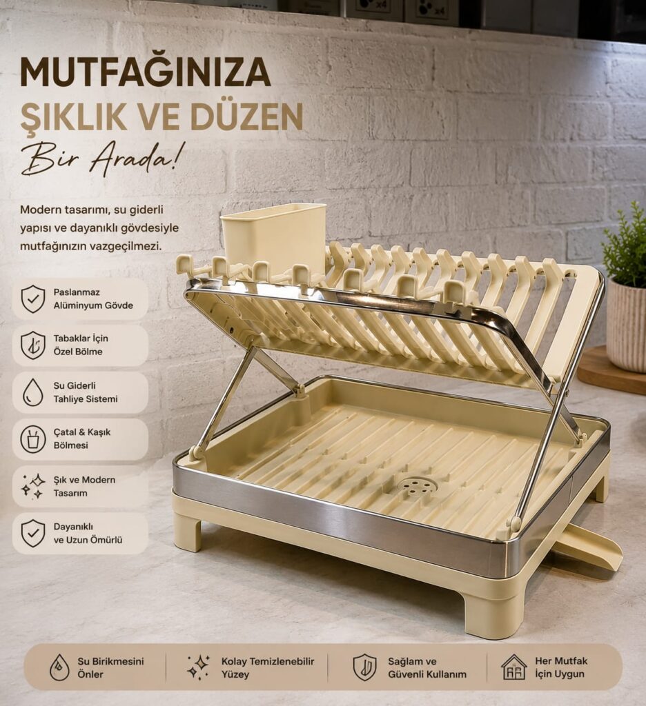 ALÜMİNYUM PASLANMAZ 2 KATLI BULAŞIKLIK