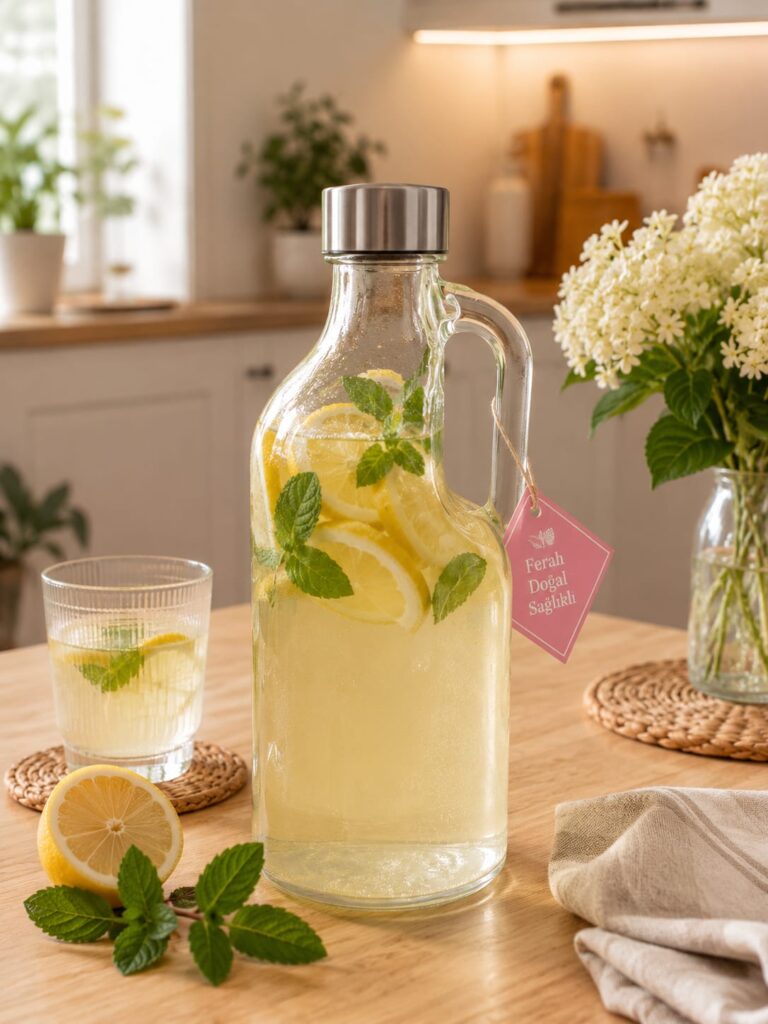 CALİX KULPLU KAPAKLI CAM SÜRAHİ - 1000 ML