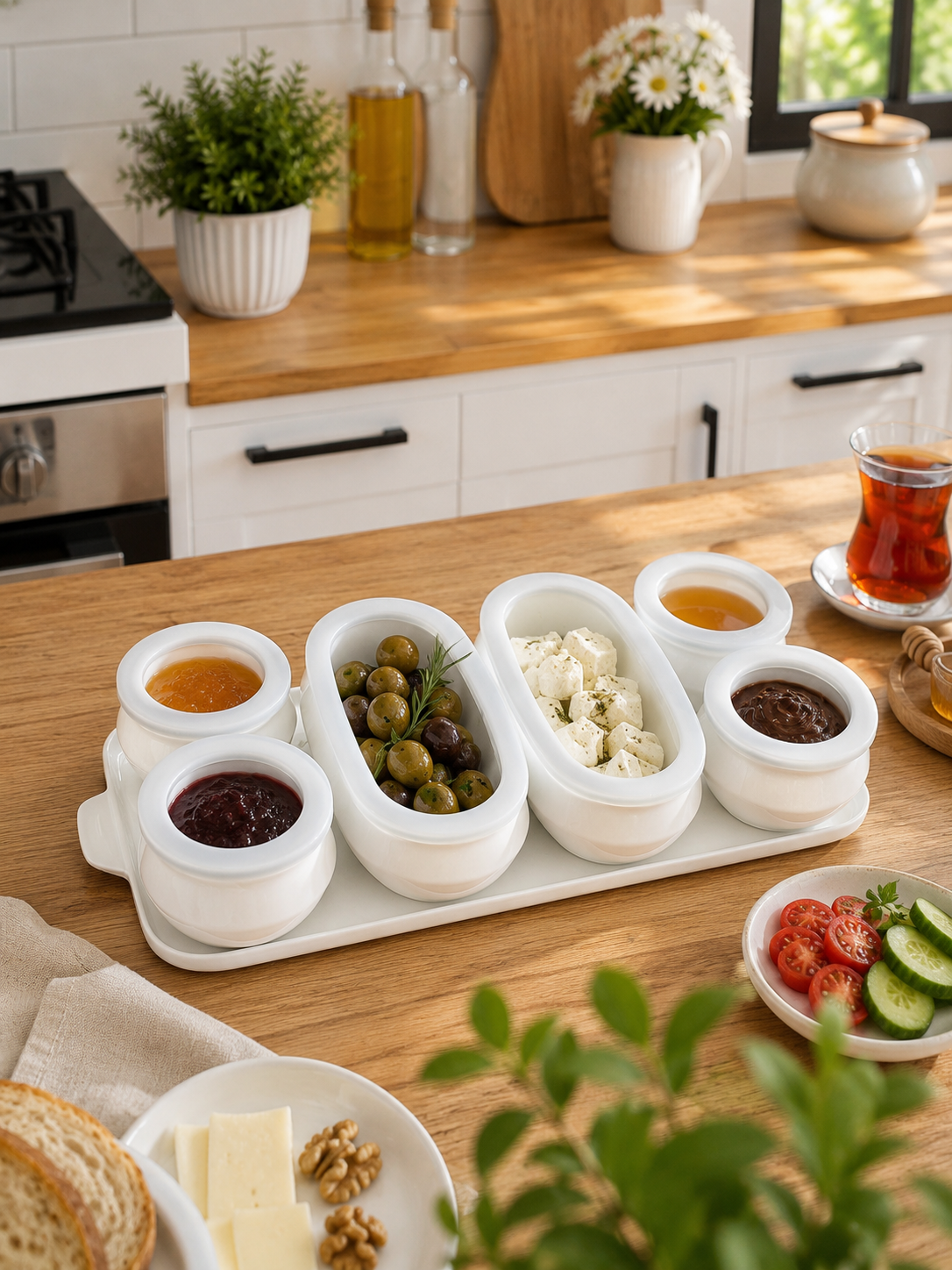 TEPSİLİ PORSELEN VAKUMLU KAPAK KAHVALTILIK
