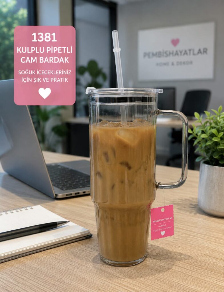 1380 ML KULPLU PİPETLİ BORASİLİKAT CAM BARDAK