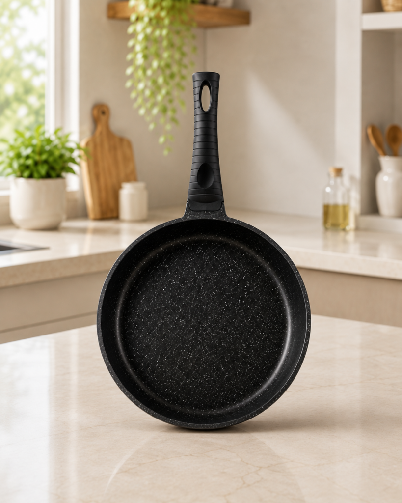 YANMAZ YAPIŞMAZ GRANİT TAVA 24 CM – ISINMAYAN KULPLU