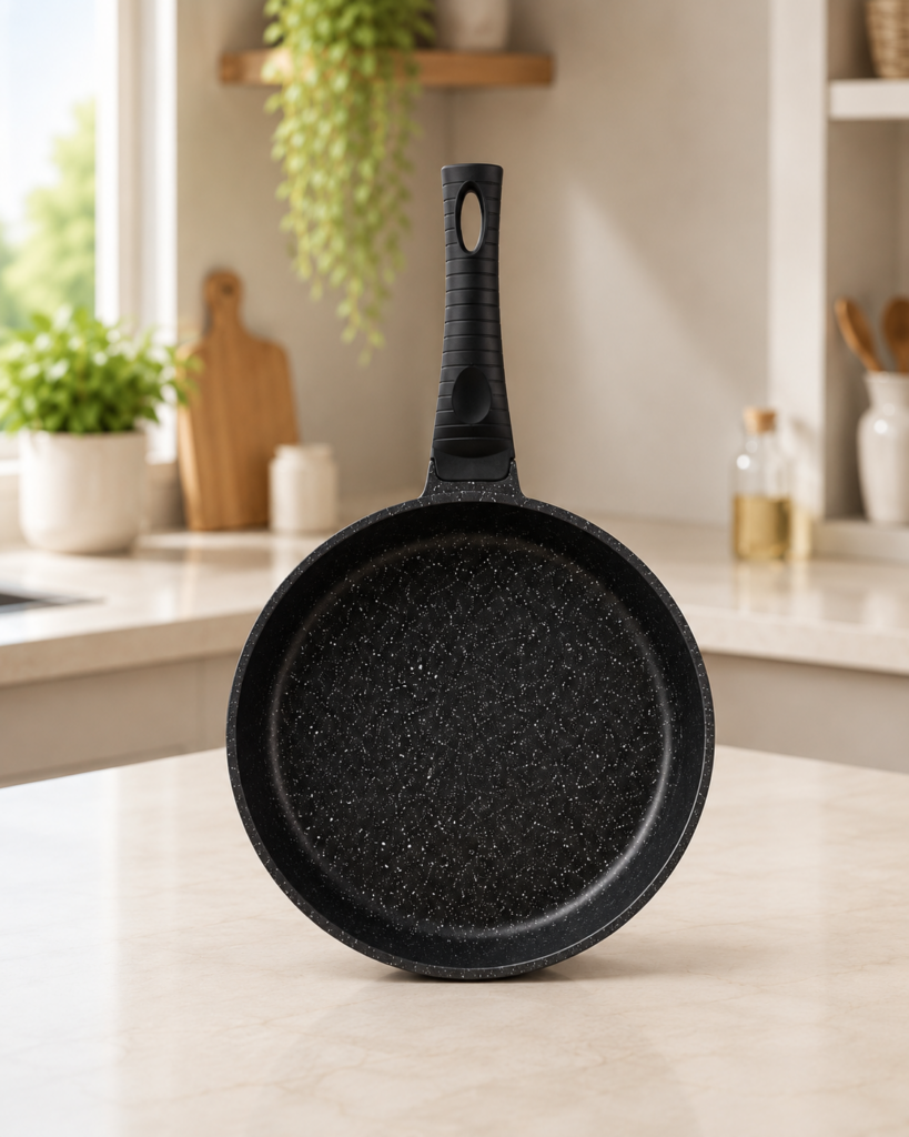 YANMAZ YAPIŞMAZ GRANİT TAVA 28 CM – ISINMAYAN KULPLU