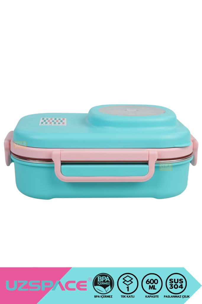 600ML LUNCHBOX YENİ KOLEKSİYON TEK KATLI 3 BÖLMELİ KASELİ ÇELİK SEFER TASI YEMEK KUTUSU