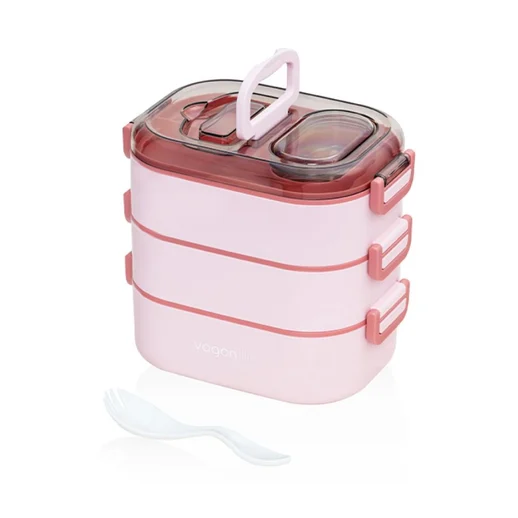 VAGON 3 KAT (2 KATLI KULLANILABİLİR) ÇELİK LUNCH BOX 1450 ML