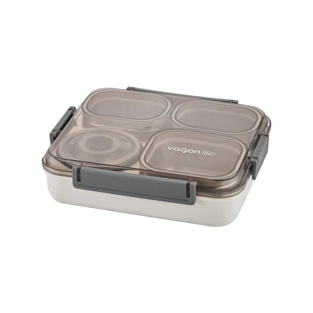 1200 ML 4 BÖLMELİ PASLANMAZ ÇELİK LUNCH BOX