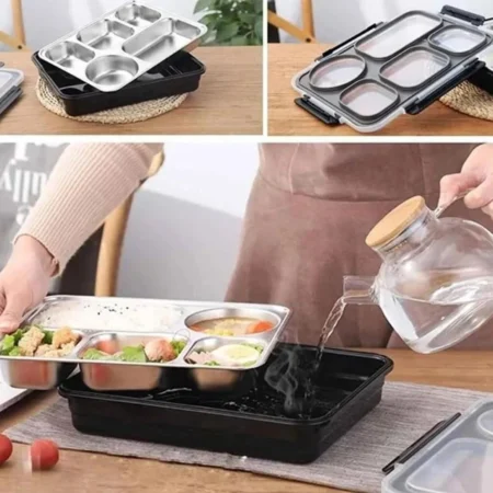 1600ML 5 BÖLMELİ PASLANMAZ ÇELİK LUNCHBOX — ikinci görsel