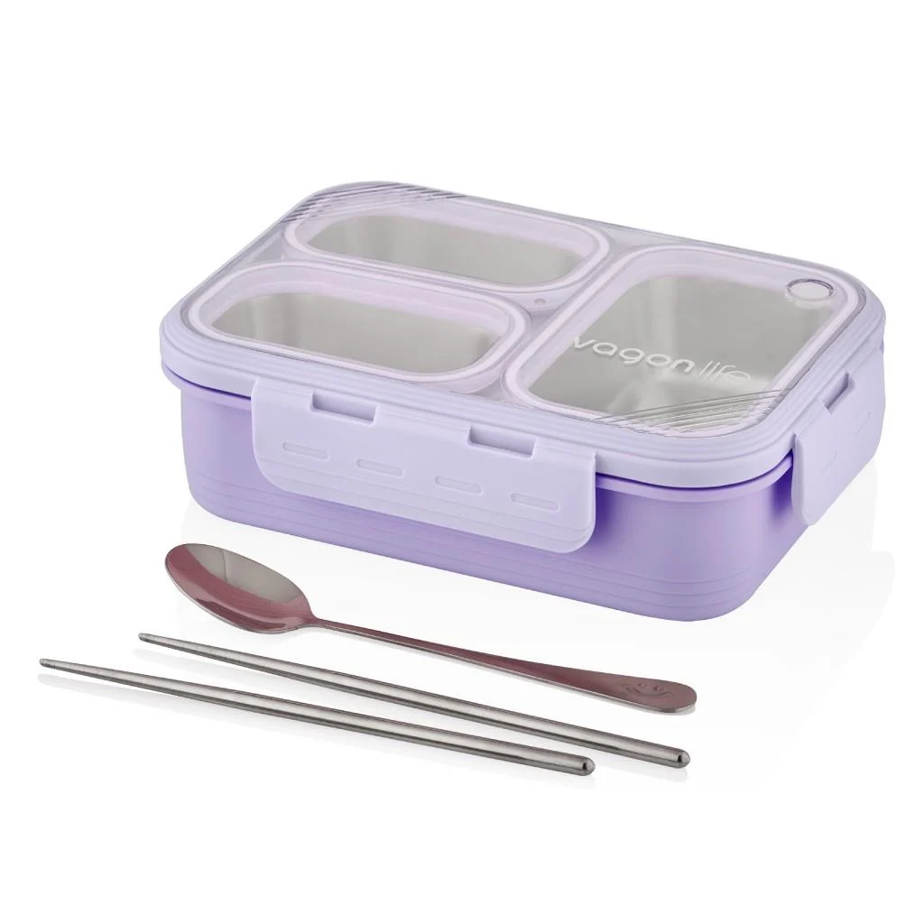620 ML 3 BÖLMELİ PASLANMAZ SIZDIRMAZ ÇELİK LUNCHBOX