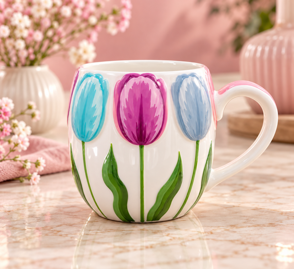PORSELEN LÜSTERLİ KUPA - 350 ML