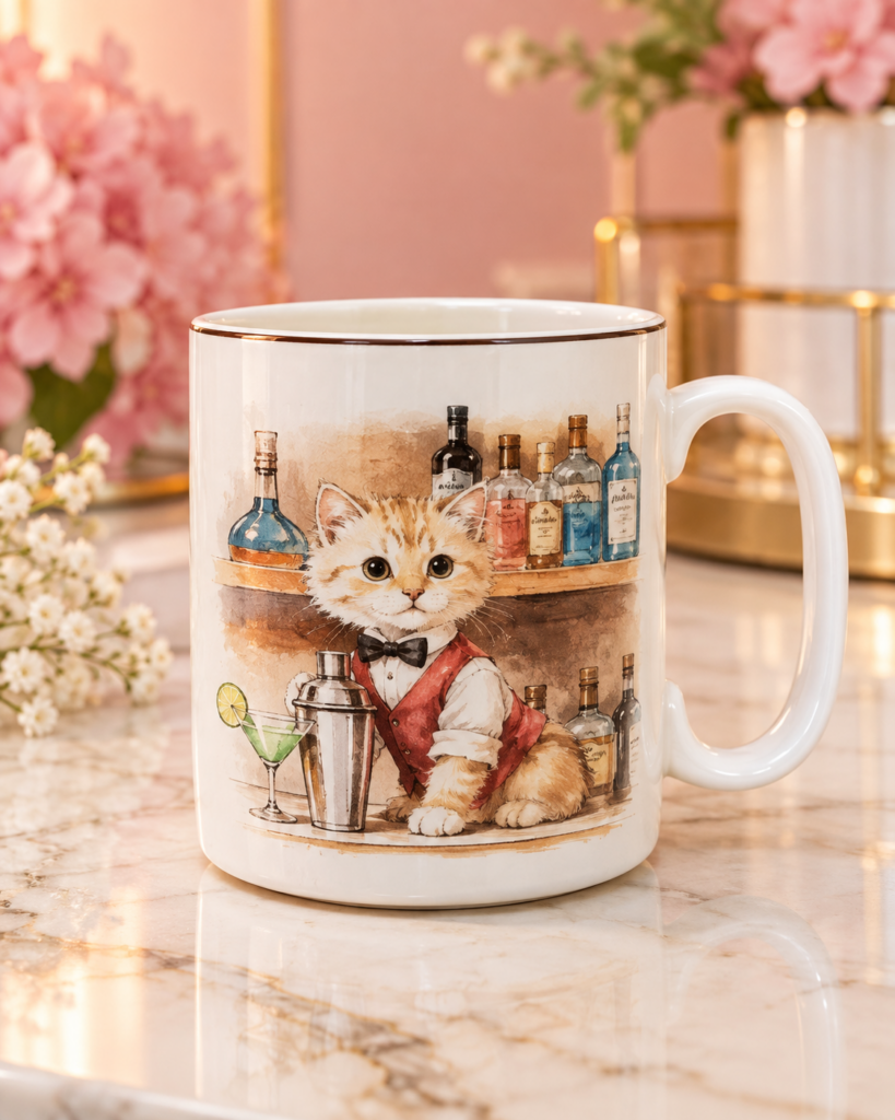 PORSELEN FİGÜRLÜ KUPA - 300 ML